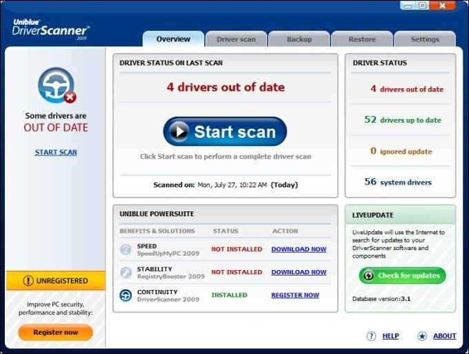 Uniblue DriverScanner Crack Download